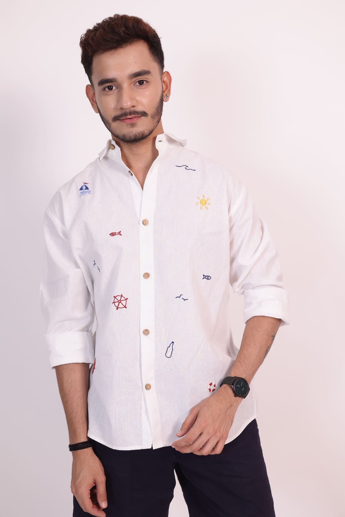 Costal King Hand Embroidered Shirt view 1