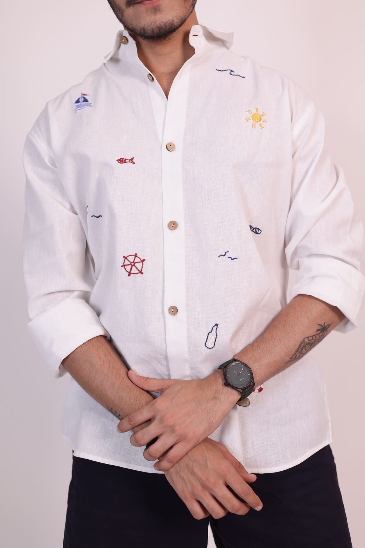 Costal King Hand Embroidered Shirt view 5