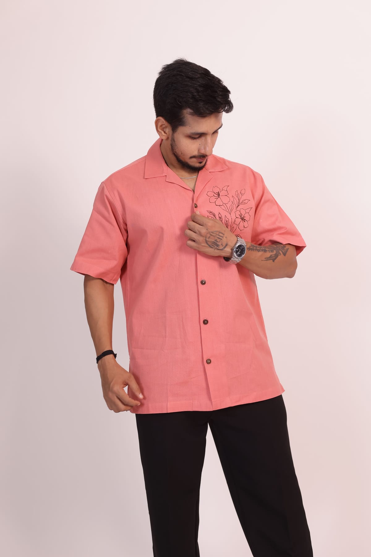  Floral Embroidered Sketch Shirt view 2
