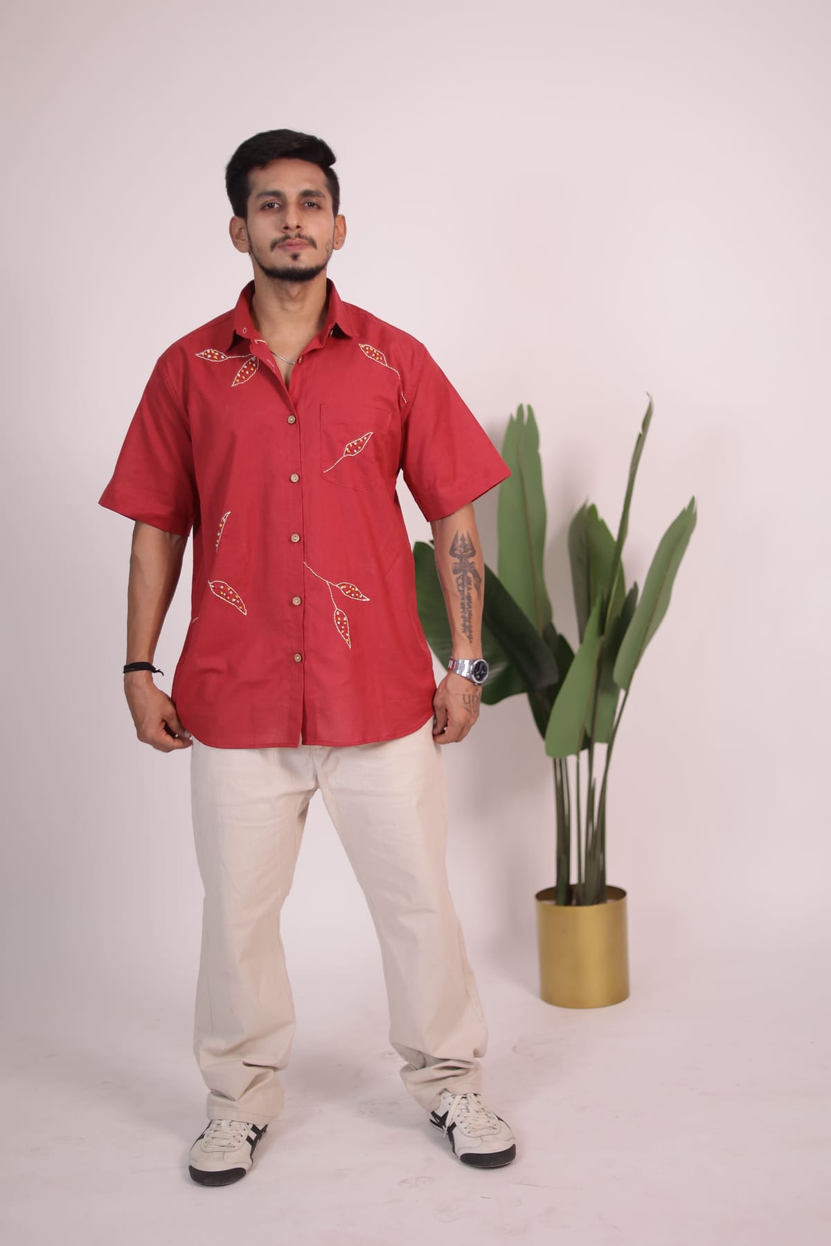 French Knotted Leaves Shirt view 2