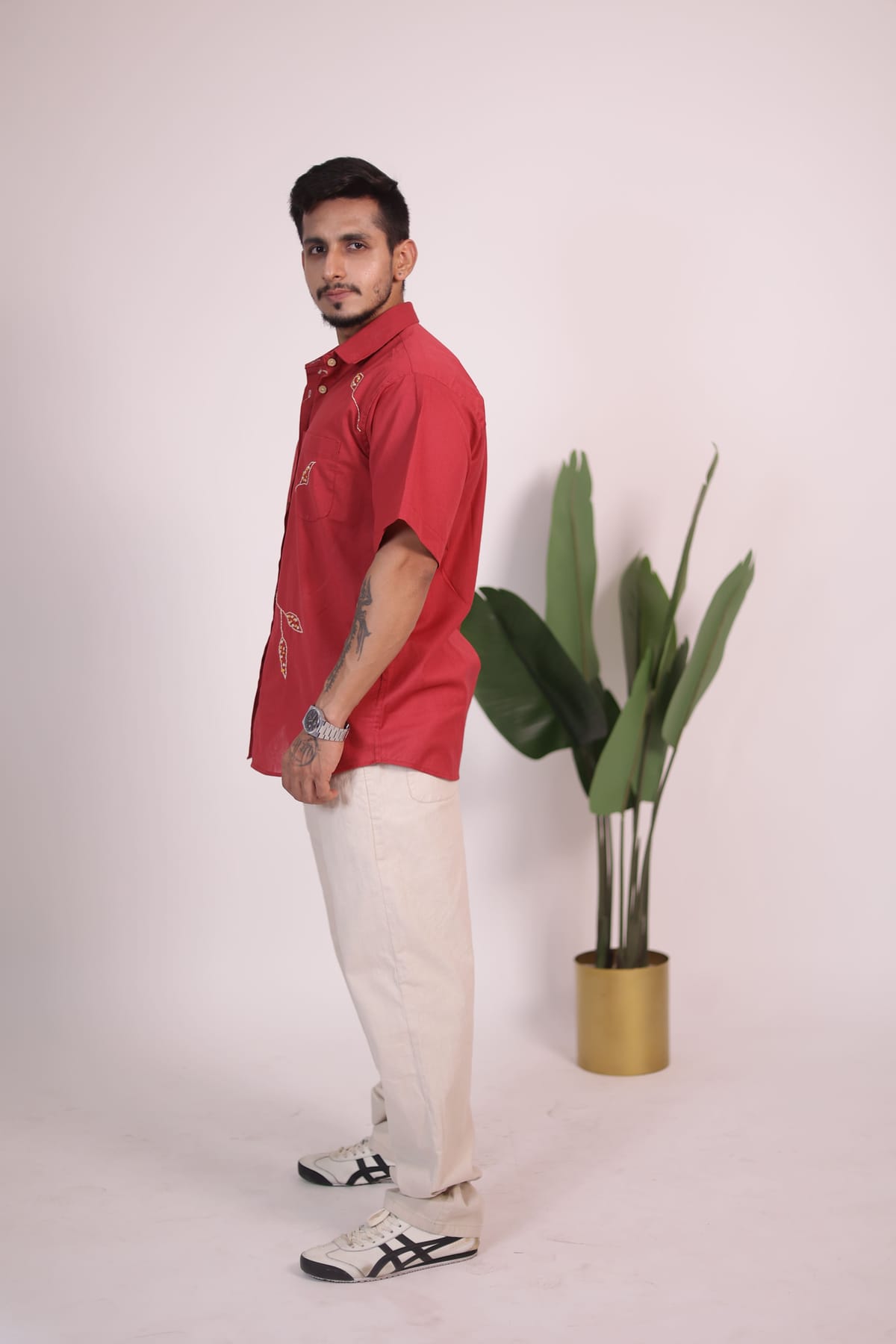French Knotted Leaves Shirt view 4