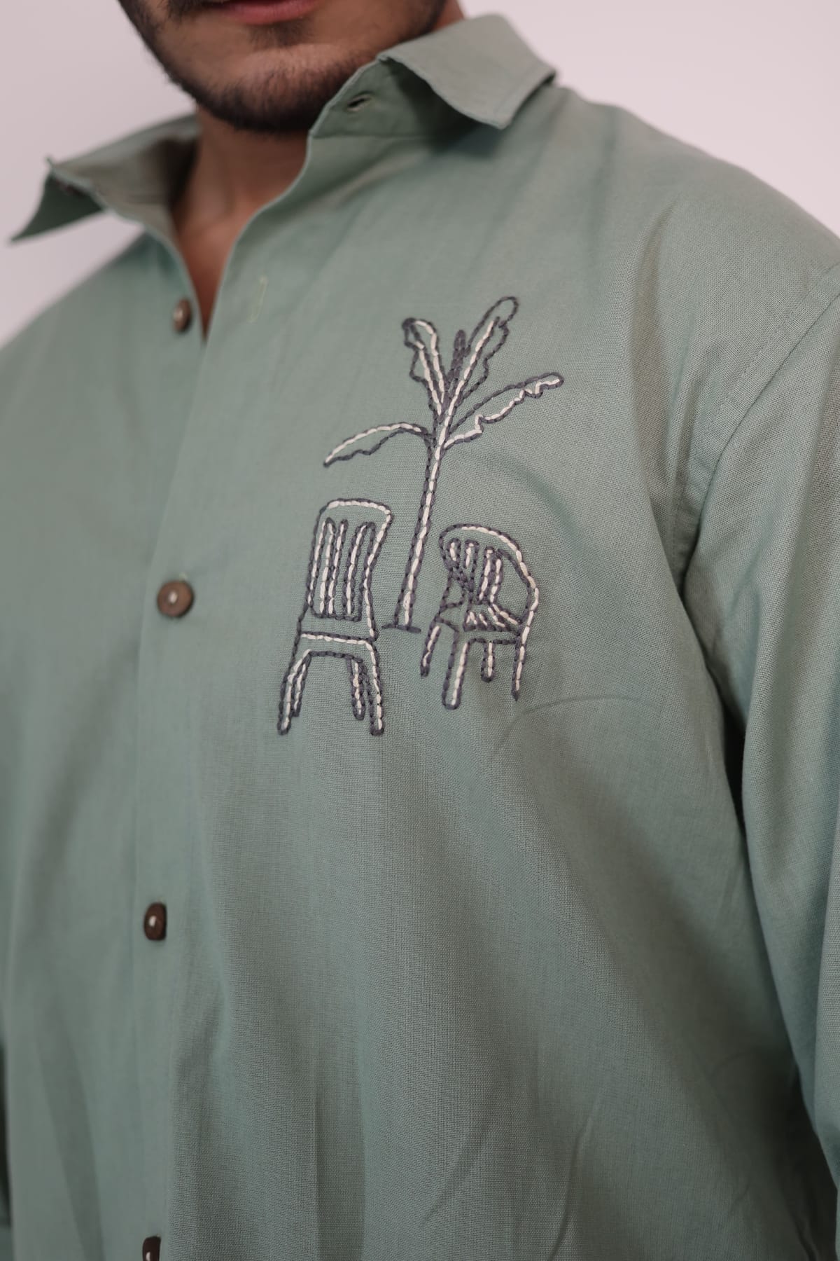 Matcha Green Artistic Shirt view 1