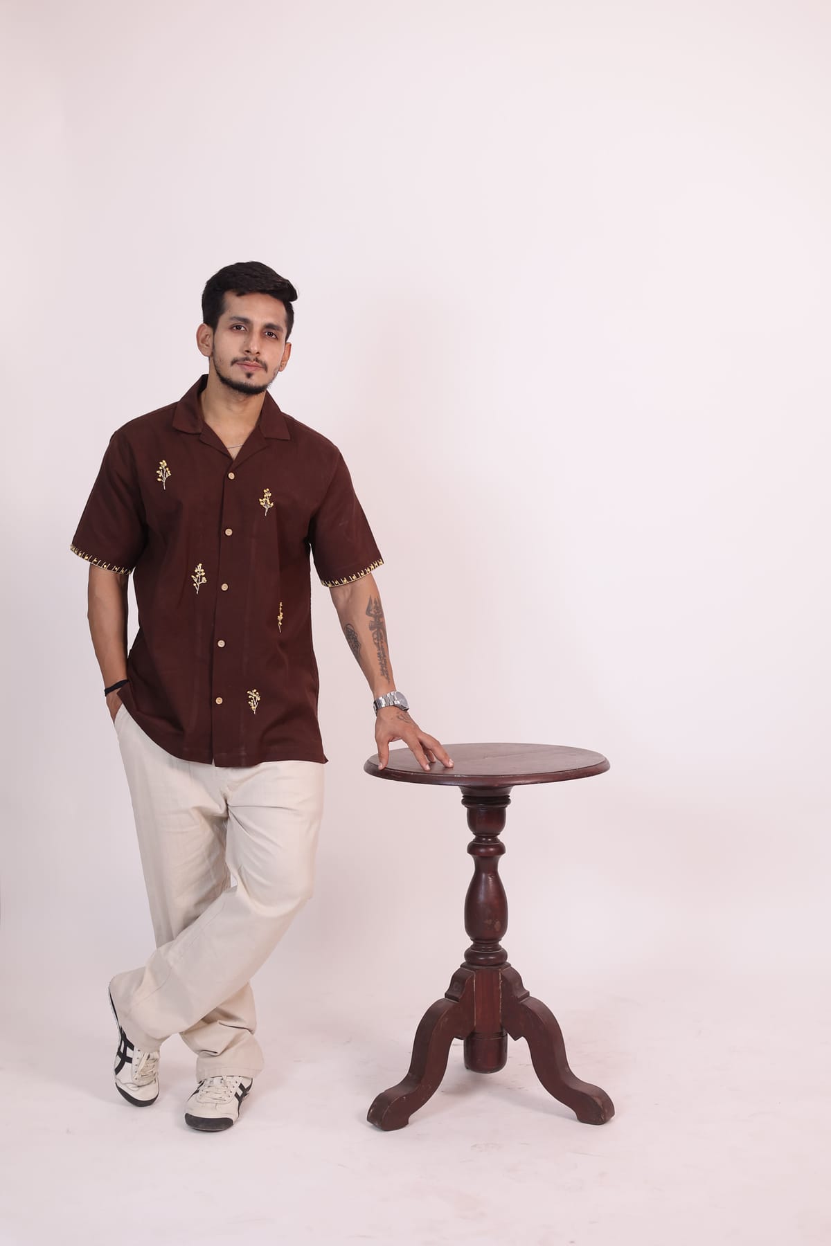 Mustard Floral Shirt view 2