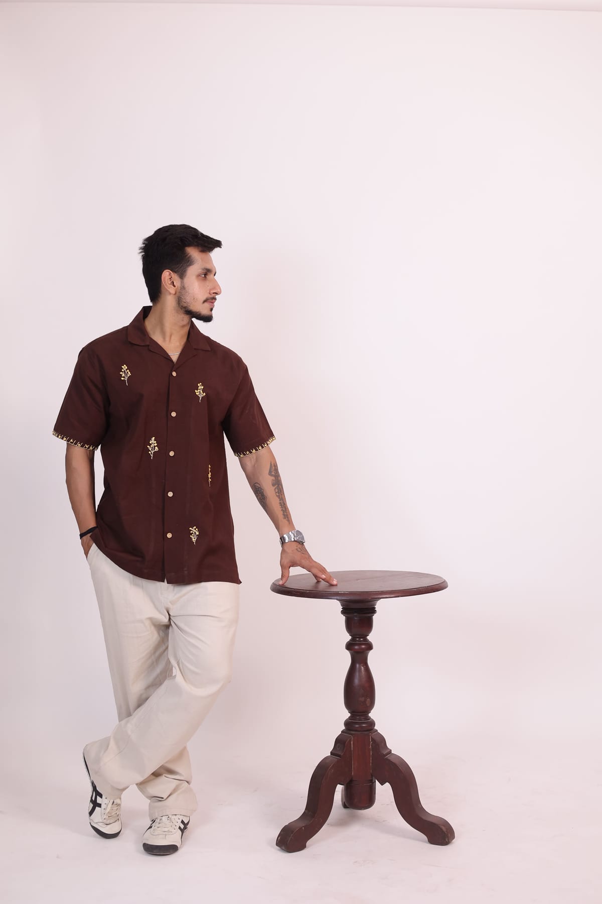 Mustard Floral Shirt view 3